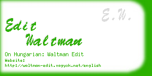 edit waltman business card